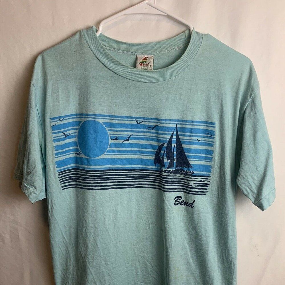 Poly Tees Mens Short Sleeve Crew Neck T-Shirt L